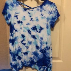 Blue and white shirt